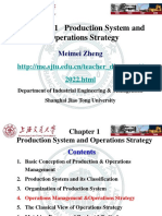 Chapter 1 Production System and Operations Strategy: Meimei Zheng