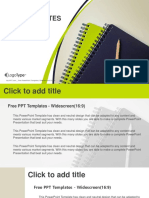 Pencil and Note Books PowerPoint Templates Widescreen