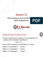 Session-21: Permutations and Combinations With Repetitions