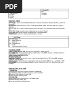 Sections Paragraphs: Setup Procedure Heading Footing Select Paragraph Document