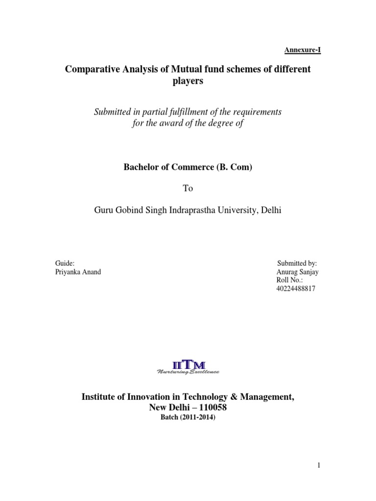 Comparative Analysis of Mutual Funds | PDF | Investment Fund | Mutual Funds
