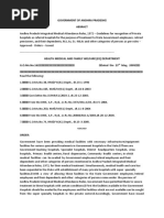 Government of Andhra Pradesh Absract