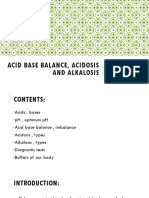 Acid Base Balance, Acidosis and Alkalosis