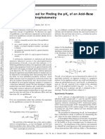 A Simplified Method For Finding The PKa of An Acid-Base