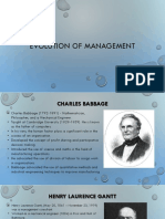Evolution of Management