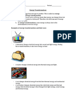 Energy Transformation Practice 1