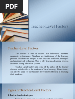 Teacher Level Factors