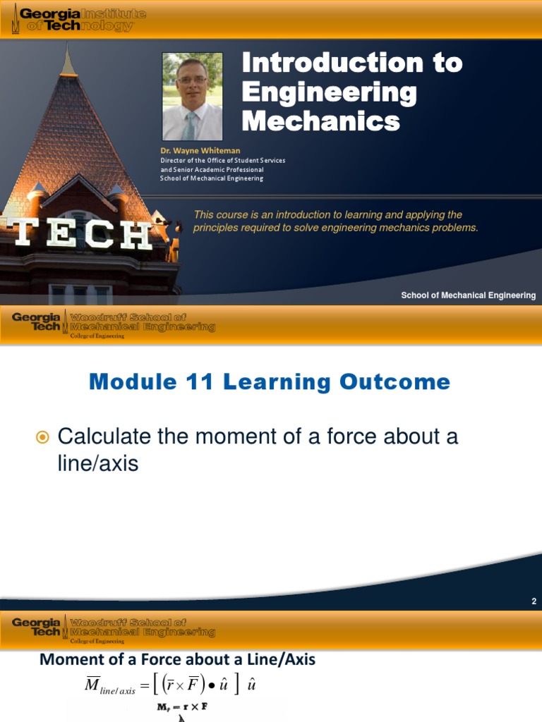 Module 11-Intro To Engr Mech | PDF | Cartesian Coordinate System | Force