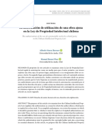 La autorización de utilización de una obra ajena en la Ley de Propiedad Intelectual chilena