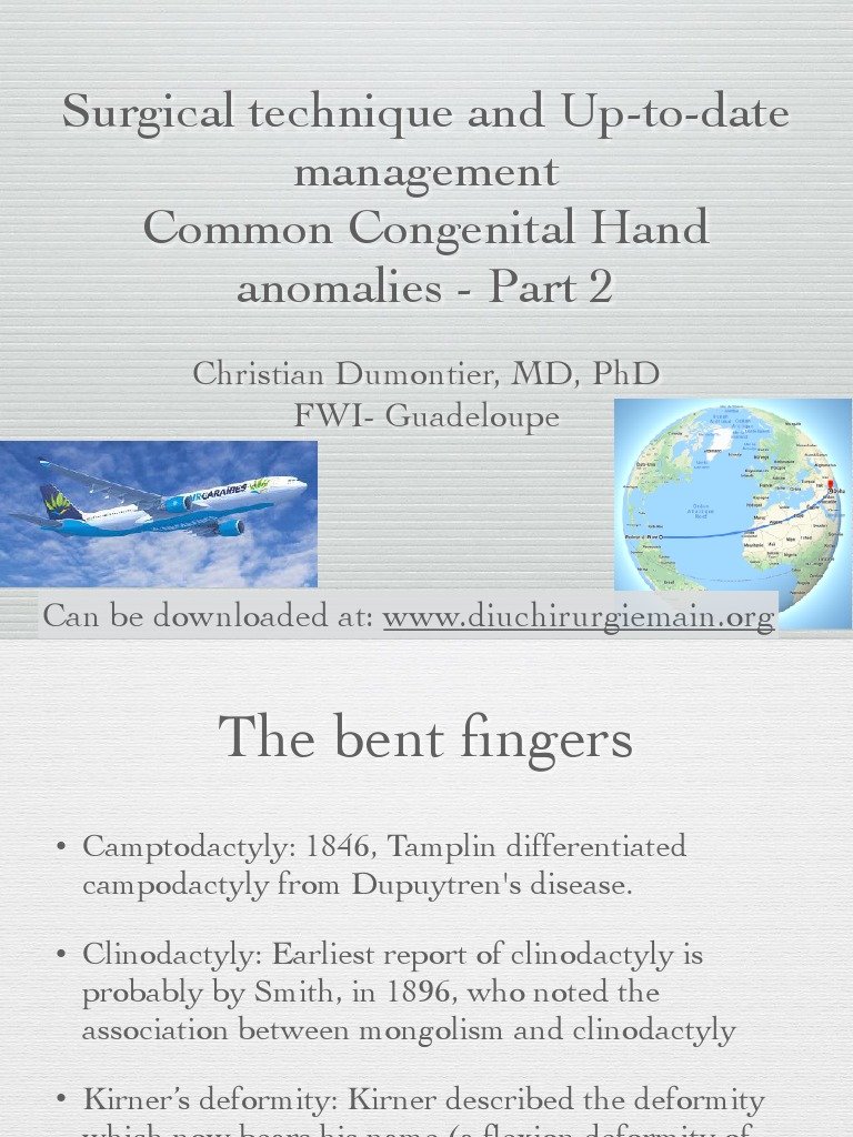 Congenital Hand Anomalies Overview | PDF | Finger | Hand