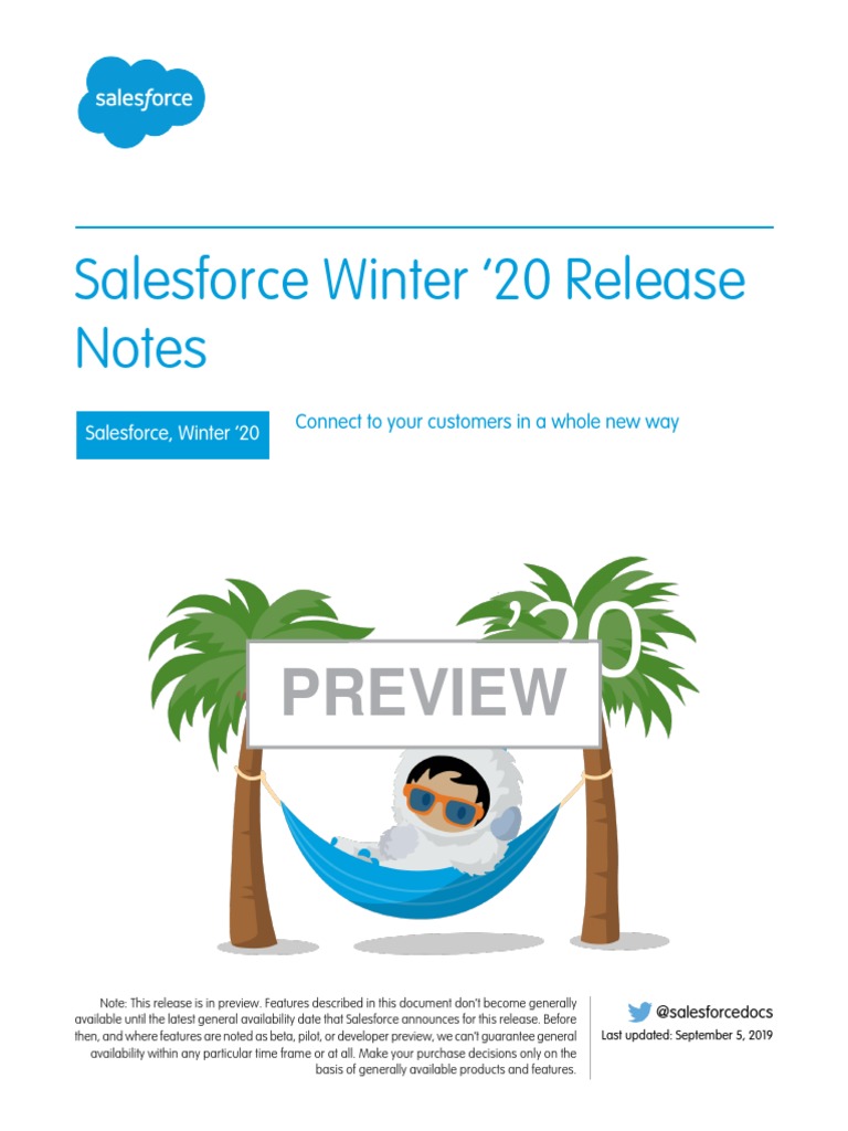Salesforce Winter 20 Release Notes | PDF | Salesforce.Com | Mobile App