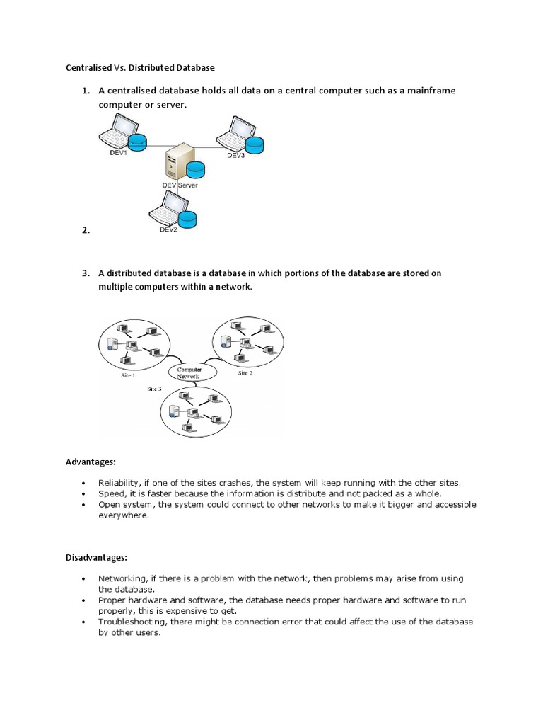 Centralized vs. Distributed Databases | PDF | Technology & Engineering
