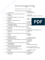 Electromagnetic Spectrum Chapter Quiz