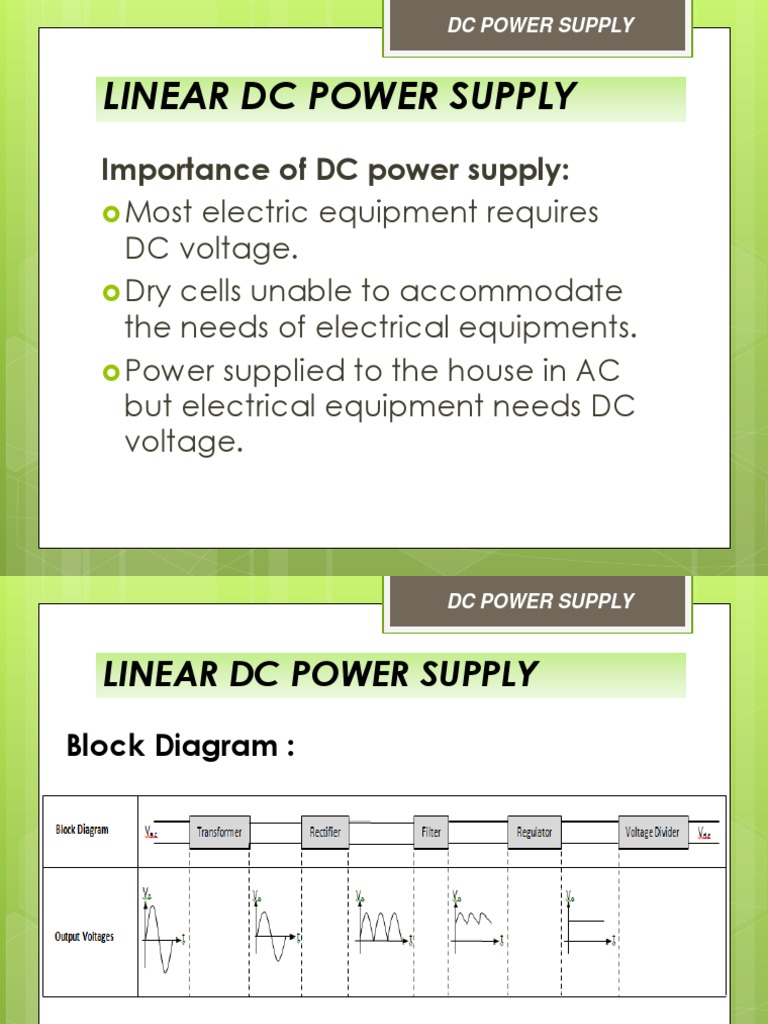 Linear DC Power Supply Overview | PDF | Rectifier | Power Supply