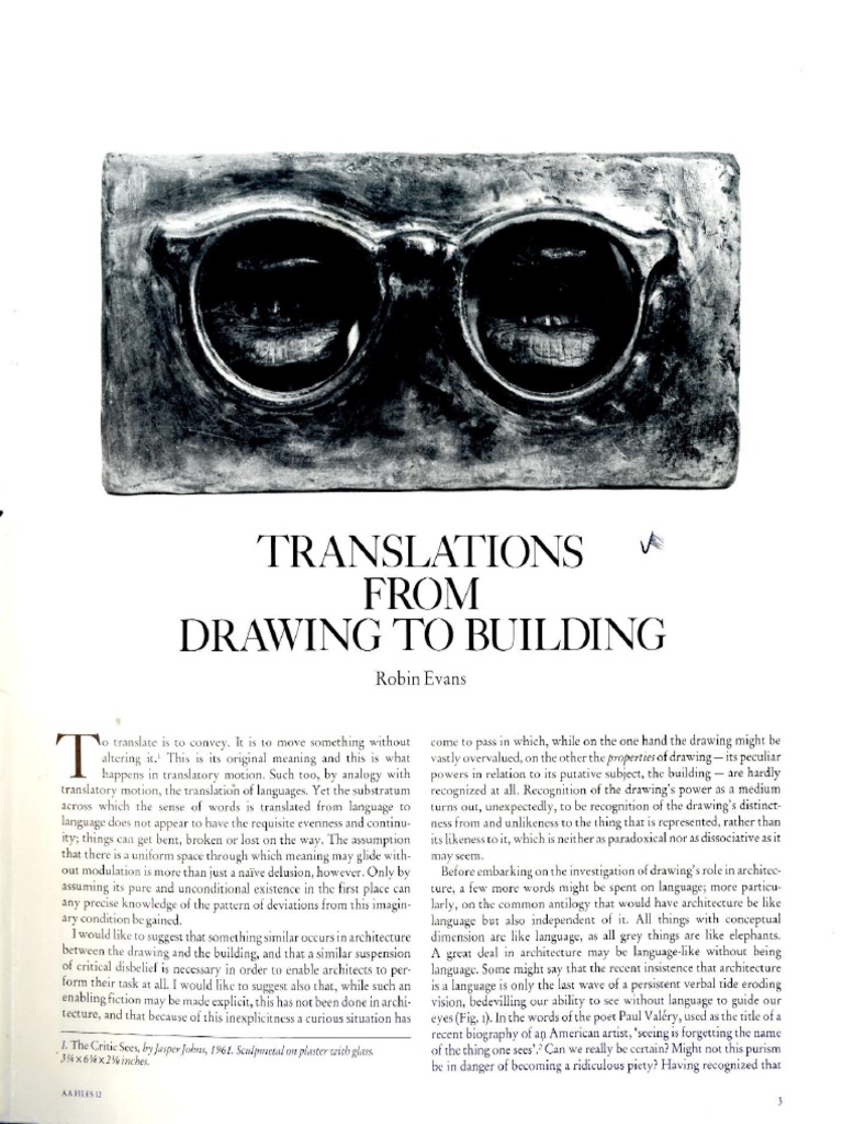 Translations From Drawing To Building PDF