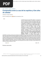 Comparativa Entre La Casa de Los Espíritus y Cien Años de Soledad