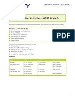 Preparation activities for GESE Grade 3 exam