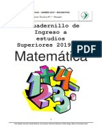 Cuadernillo Nivelatorio 2019 Matematica