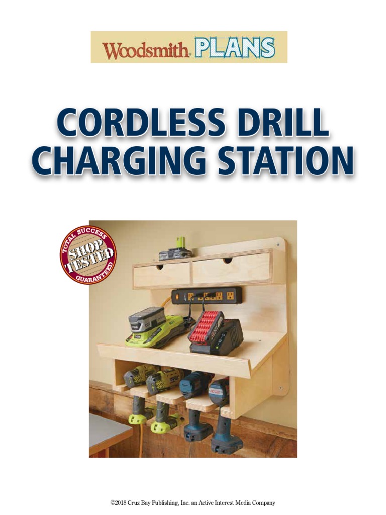 Cordless Drill Charging Station | PDF | Plywood | Drill for Free Printable Cordless Drill Charging Station Plans Pdf