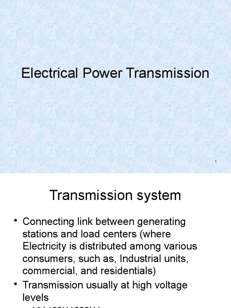 Transmission System Overview | PDF | Electric Power Transmission ...