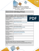 Formato Respuesta - Fase 2 - La Antropología y Su Campo de Estudio