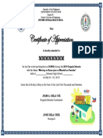 Template Cert of Donor