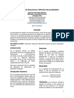 Preparación de Soluciones y Filtración de Precipitados: Resumen