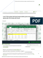 Las 17 Fórmulas de Excel Esenciales para Empezar y Aprender Fórmulas de Excel