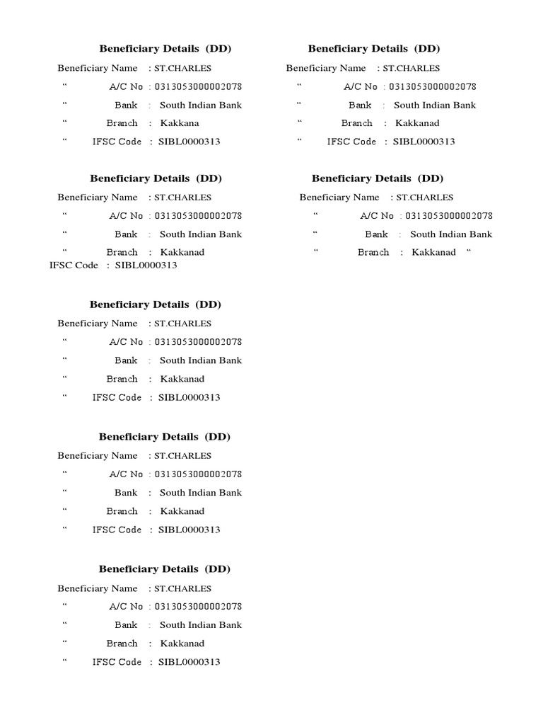 Beneficiary Details | PDF
