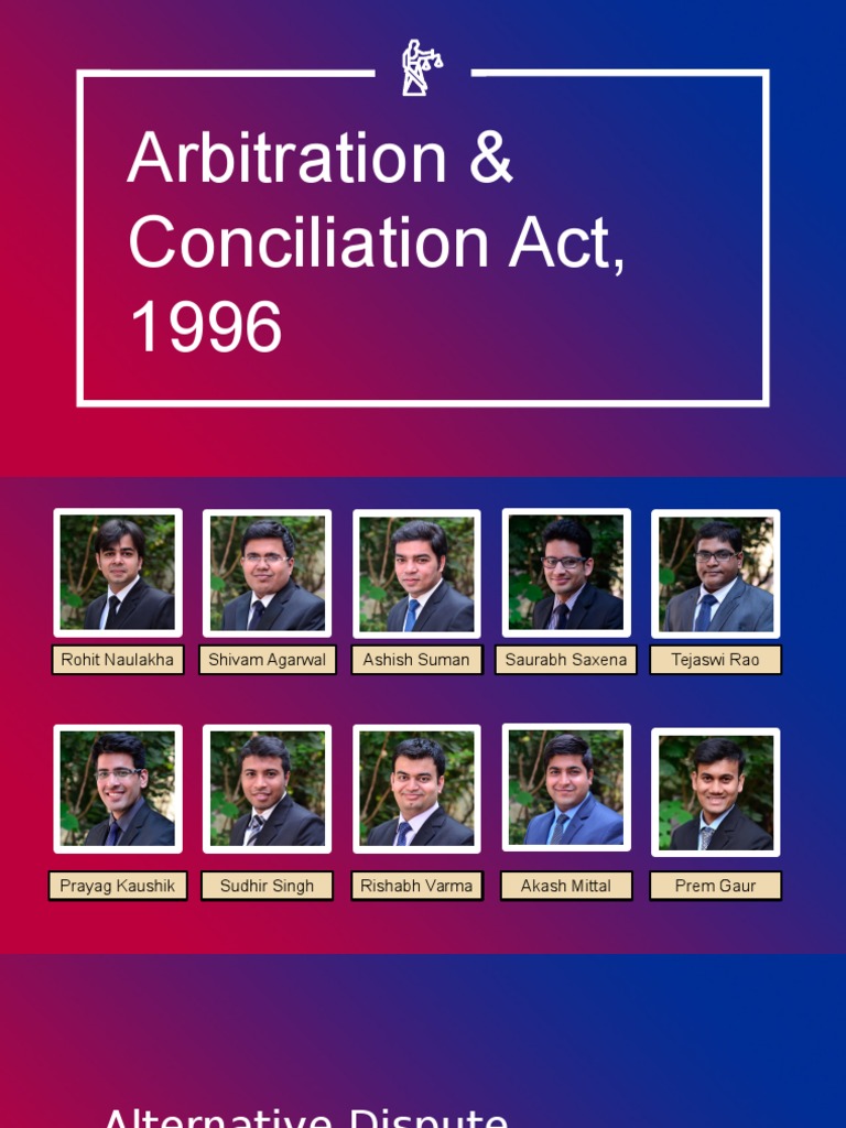 1 Arbitration Conciliation Act | PDF | Arbitral Tribunal | Arbitration