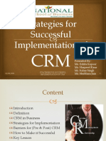 Strategies for Successful Implementation of CRM