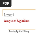 L9 - Analysis of Algorithms PDF