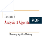 L9 - Analysis of Algorithms PDF
