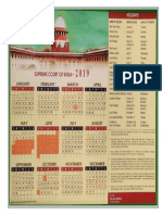 Supreme Court of India Calendar 2019