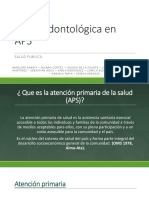 Salud Odontológica en APS