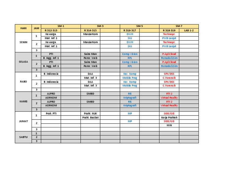 Course Schedule and Lab Assignments | PDF