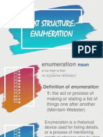 Enumeration: The Rhetorical Device of Listing