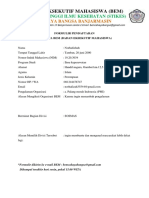 Formulir Pendaftaran BEM-1 Hafizah