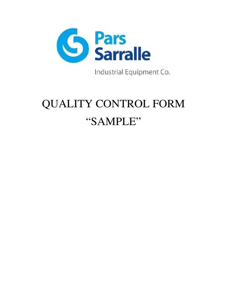 Quality Control Form "Sample" | PDF | Nondestructive Testing | Welding