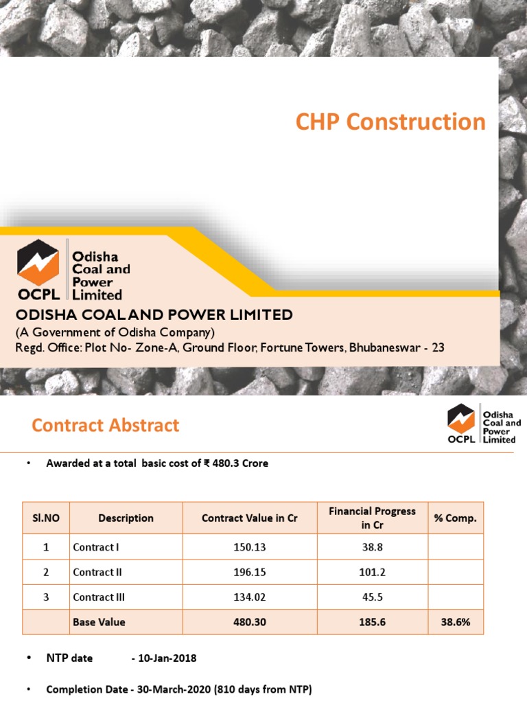 CHP Construction Progress Report | PDF | Economic Sectors