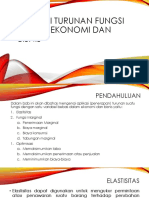 Aplikasi Turunan Fungsi Dalam Ekonomi Dan Bisnis