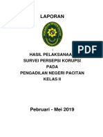 Indek Persepsi Korupsi PN Pacitan 2019