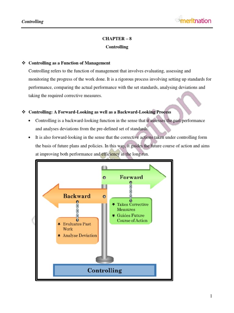 Chapter - 8 Controlling | PDF | Psychological Concepts | Cognition