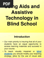 Using Aids and Assistive Technology in Blind School