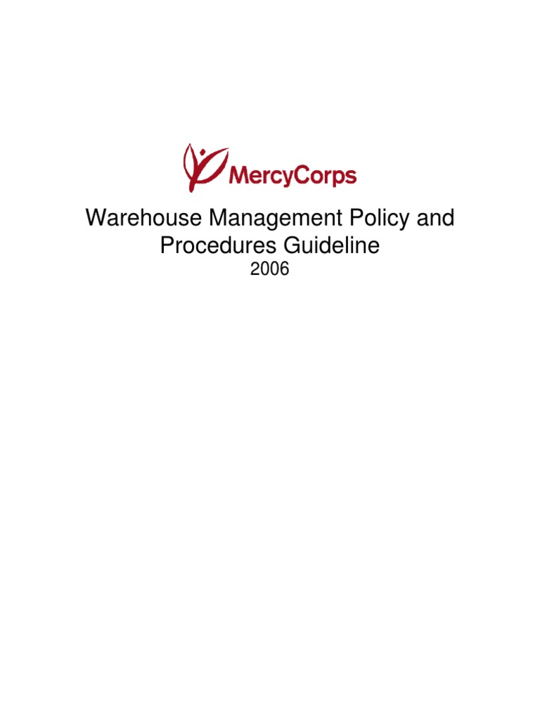 Warehouse Management Guidelines | PDF | Warehouse | Receipt