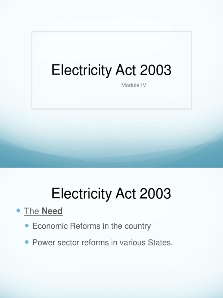 Electricity Act 2003 PDF Electrical Grid Electric Power Transmission