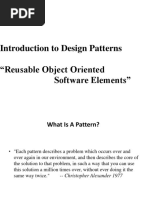 Introduction To Design Patterns "Reusable Object Oriented Software Elements"