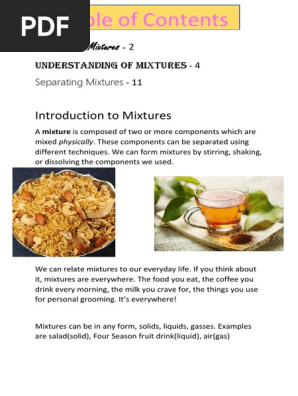 Examples Of Mixtures In Daily Life