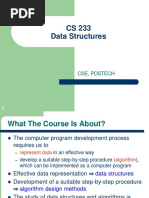 CS 233 Data Structures: Cse, Postech