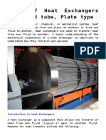 Types of Heat Exchangers Shell and Tube, Plate Type